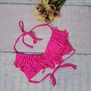 H2oh Fringe Traingle Bikini Top
